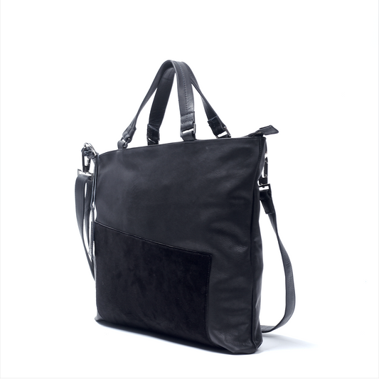 Asymmetric Tote Bag Black